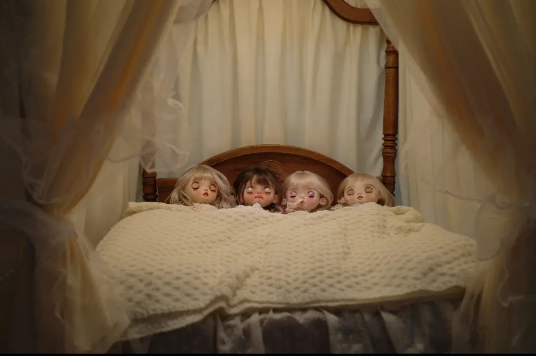 Canopy princess vintage pet bed detail 15